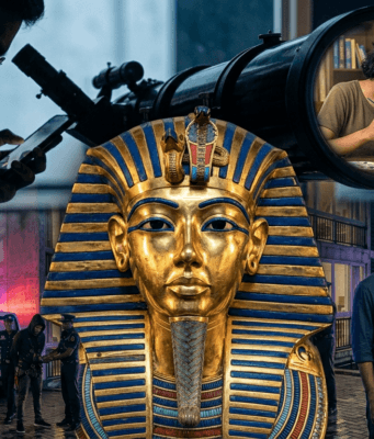 දුරේක්ෂය සහ රන් වෙස් මුහුණ golden mask telescope love